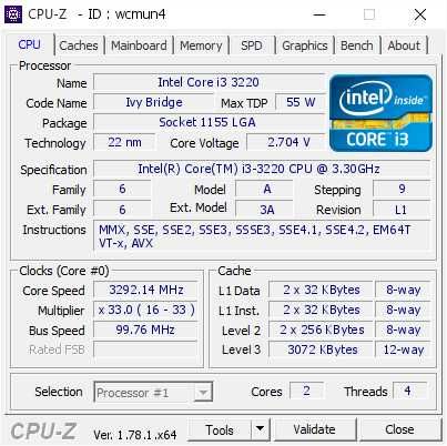 Процессор Core i3 3220 socket 1155 с кулером Intel