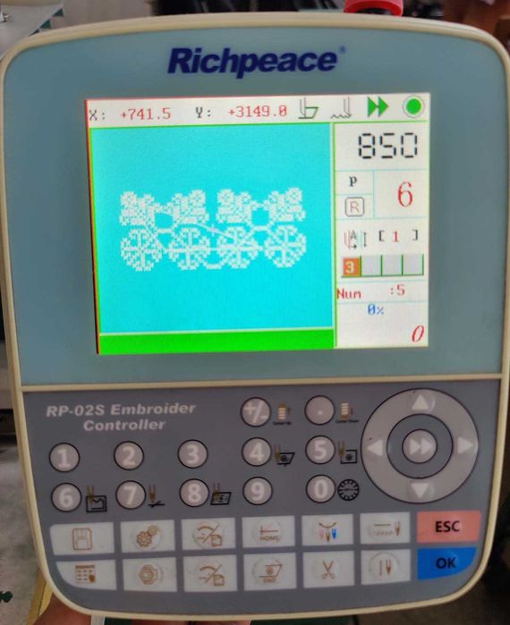 Masina de brodat Richpeace, 1 cap, 12 ace