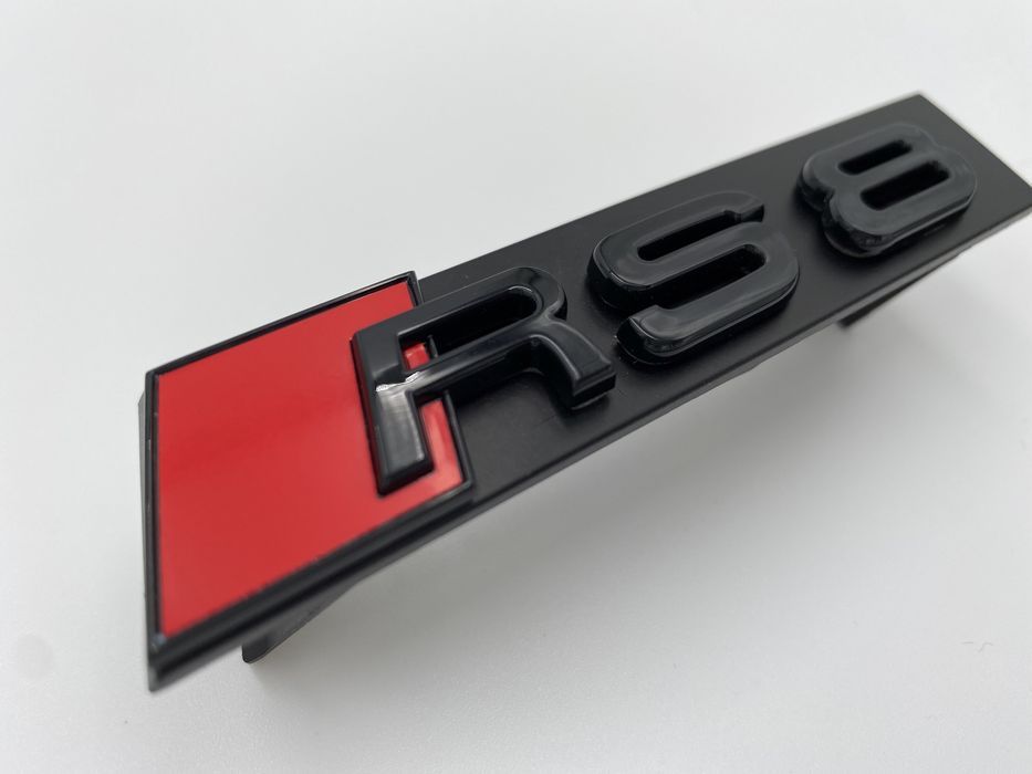 Emblema Audi RS 8 grila negru