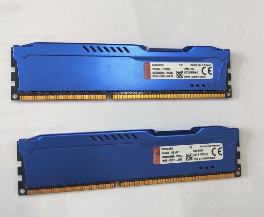 RAM 8GB X 2buc DDR3 HyperX  Fury