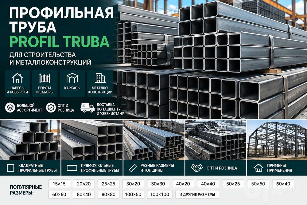Profil truba | Профильные трубы для строительства | Optom