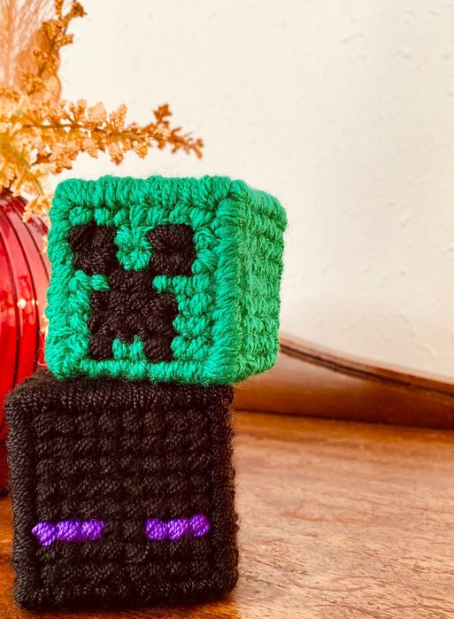 Парные брелоки Minecraft ручной работы: набор Крипер и Эндермен!