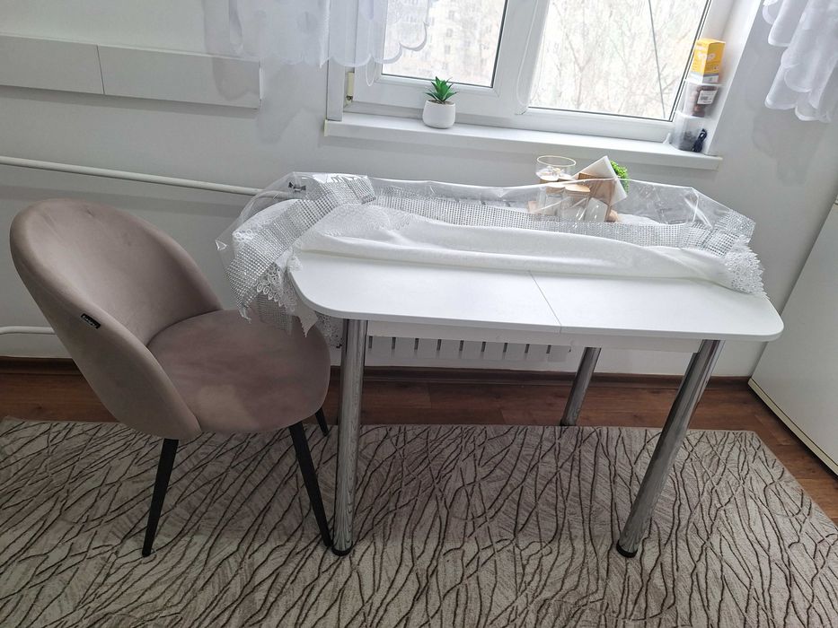 Кухонный стол белый 110×70