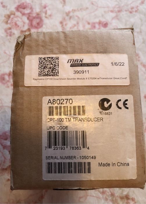 Raymarine - CPT-100 CHIRP сонда за монтаж на транец