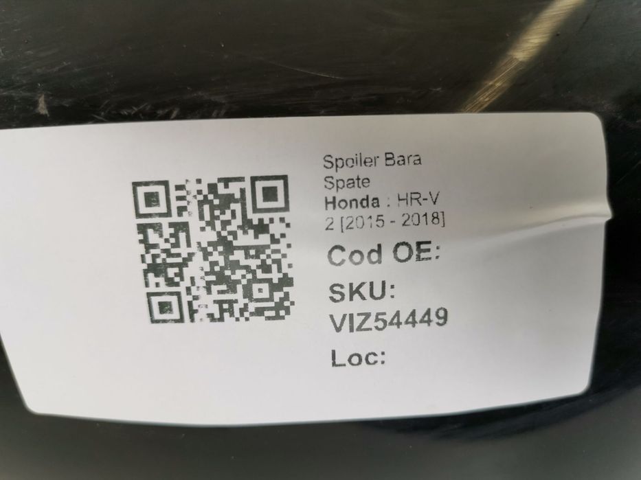 Spoiler Bara Spate Honda  HR-V 2 2015 2016 2017 2018 Original In Stare