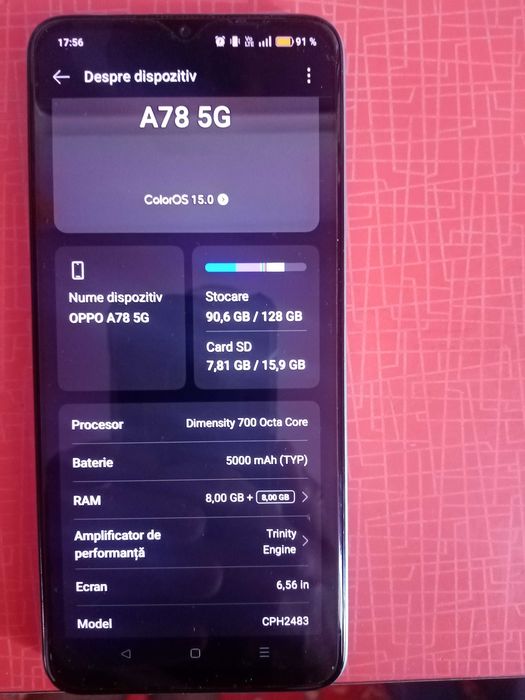 OPPO a75 5g.stare bună estetic și practic