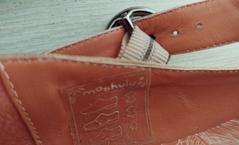 Moshulu (flats) летни пантофки/балурини – естествен велур, бежови, №40