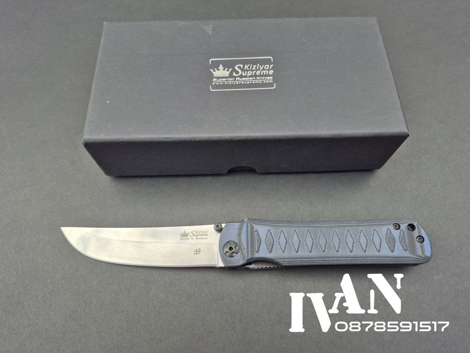 Сгъваем нож Kizlyar Supreme-Whisper стомана M390 дръжка G10