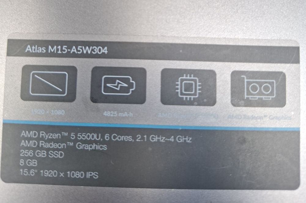 Ноутбук Dexp Atlas м15-а5w304