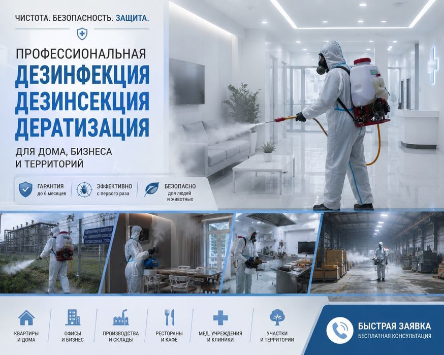 Услуги Дезинфекций Уничтожение с Гарантией