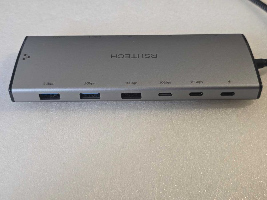 Docking Station 12-în-1 RSHTECH RSH-T12HD, USB-C 3.2 10Gbps, 4K- 60Hz
