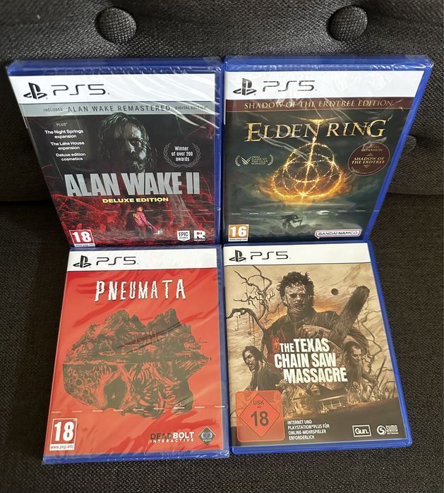 PS5 Horror & Action Bundle ЛОТ! - Alan Wake 2, Elden Ring, Texas Chainsaw + още