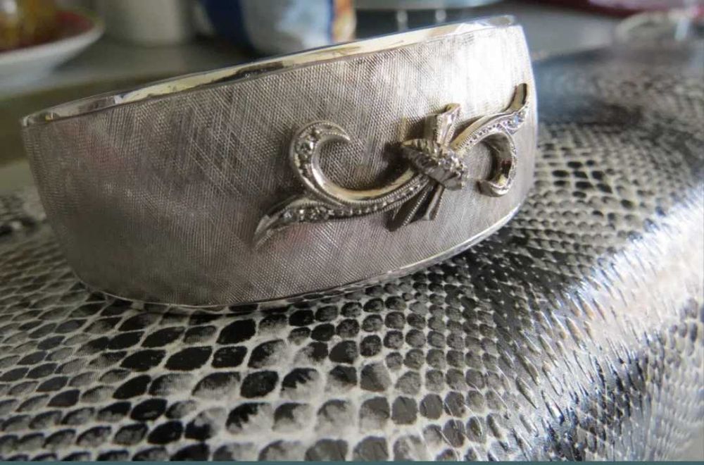 Superba Bratara Aur Alb 18K, 8 Diamante