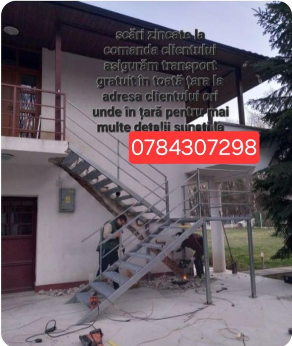 Confectionam scarii metalice zincate exterioare și pentru incendii , p