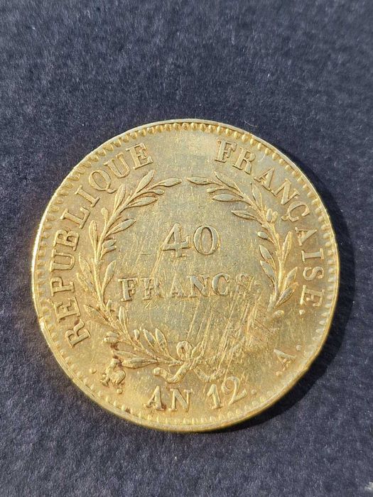 Златна Монета 40 Франка Наполеон Консул -AN12