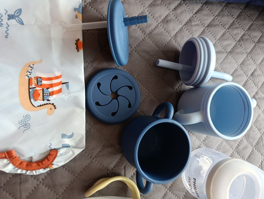 Шишета с дръжка и накрайници, силиконови шишета,термоси бутилки, и др