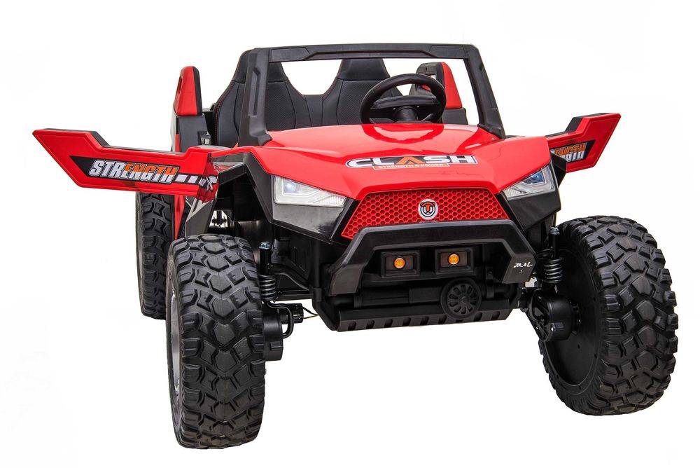UTV electric pentru copii BJX1928 tractiune 4x4 300W putere, 24V #Rosu