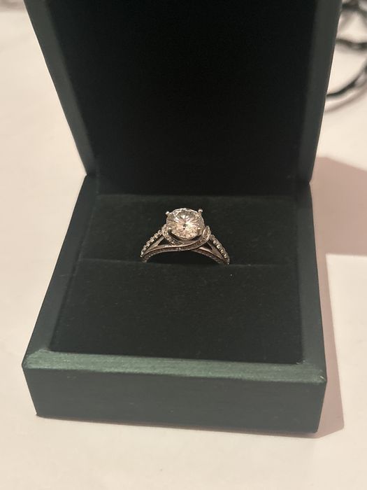 кольцо серебро/бриллиант