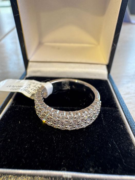Inele cu diamant, aur 18k si platina 950