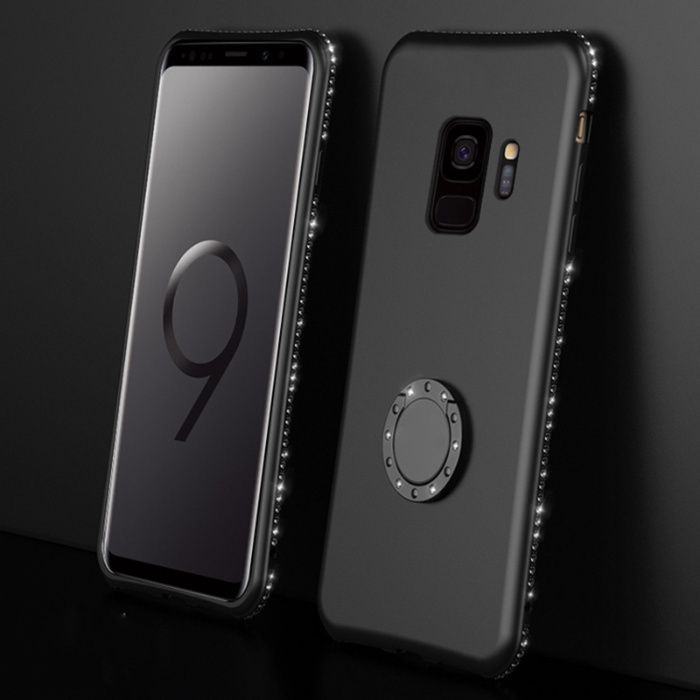 Husa cu pietricele si inel pentru Samsung Galaxy S8