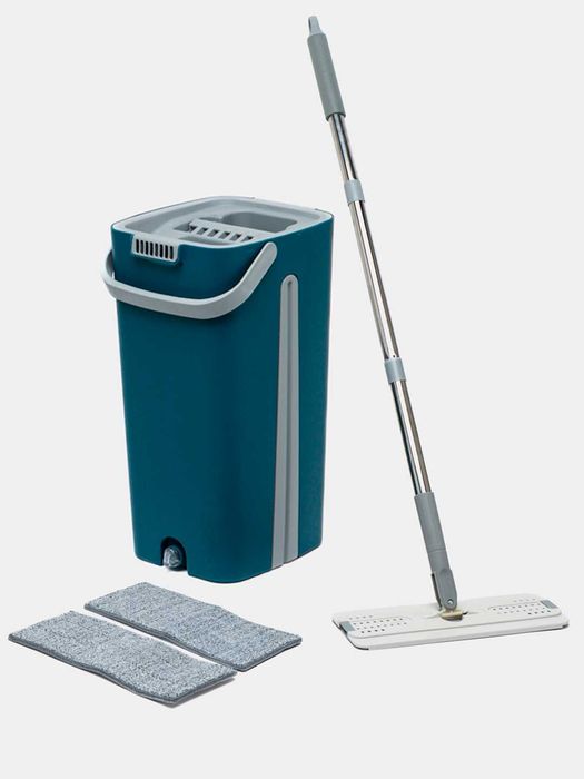 Умная швабра с отжимом и ведром для мытья пола, окон и стен