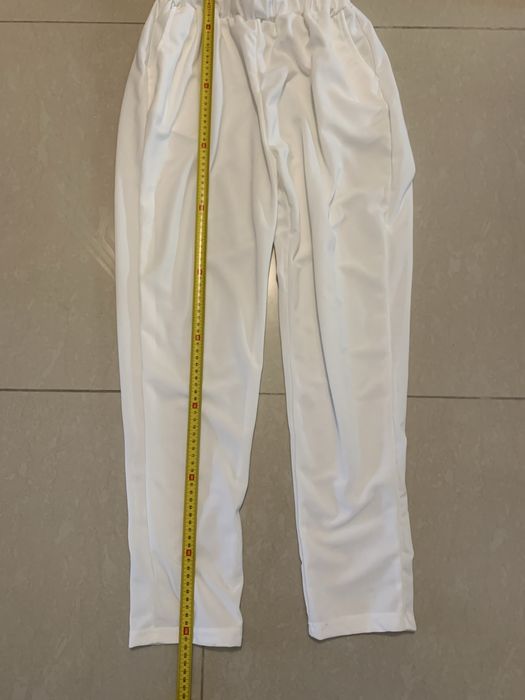 Vand compleu pantalon bluza alb M-L