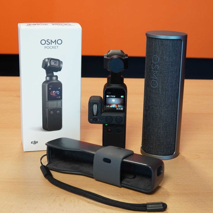 Camera DJI Osmo Pocket OT110, cu Accesorii Extra (Carcasa Protecție, Filtru, Zoom Controller, SD Card 64GB)