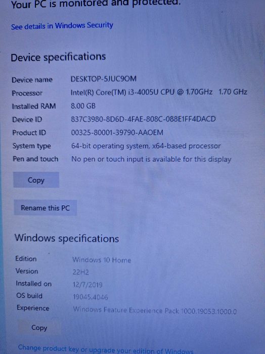 Mini pc ACER Revo One + monitor