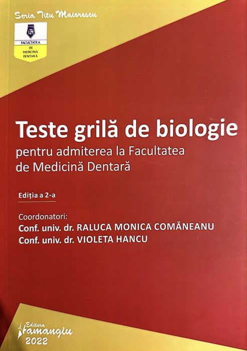 Carti culegeri admitere medicina dentara 2026 titu maiorescu