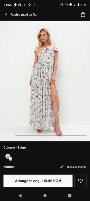 Rochie maxi cu flori