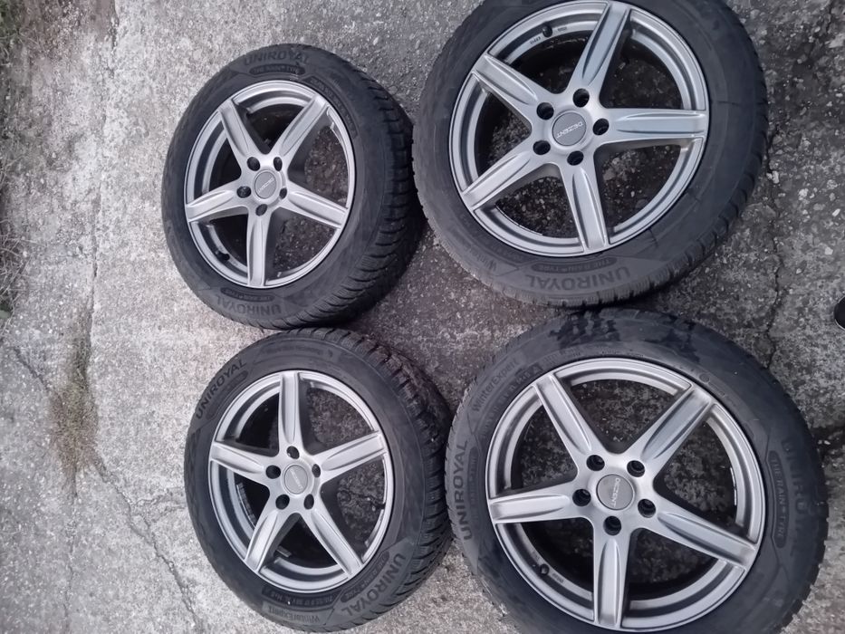 Лята джантаз 17ка DEZENT ET 40 7J с зимни гуми Toyota Mazda,Nissan kia
