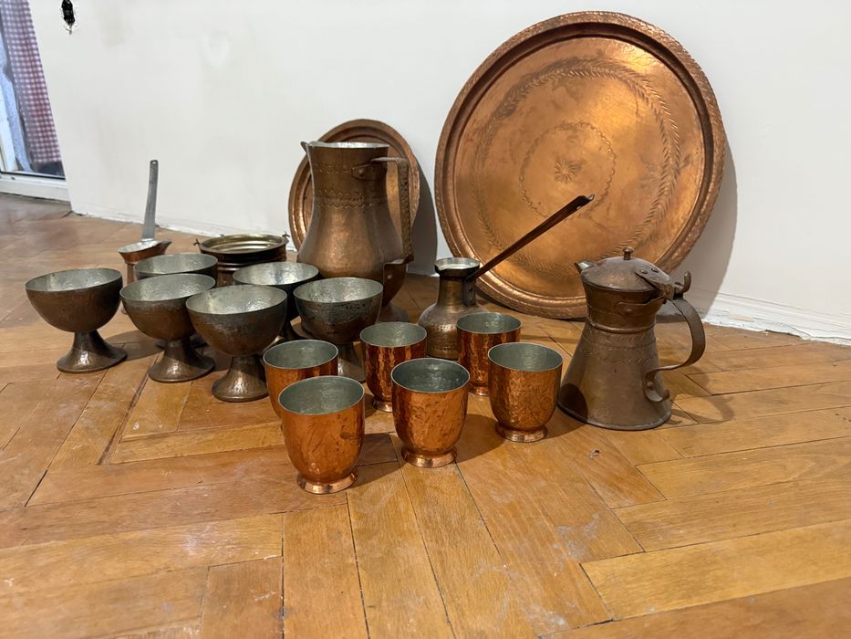 Комплект бакърени съдове