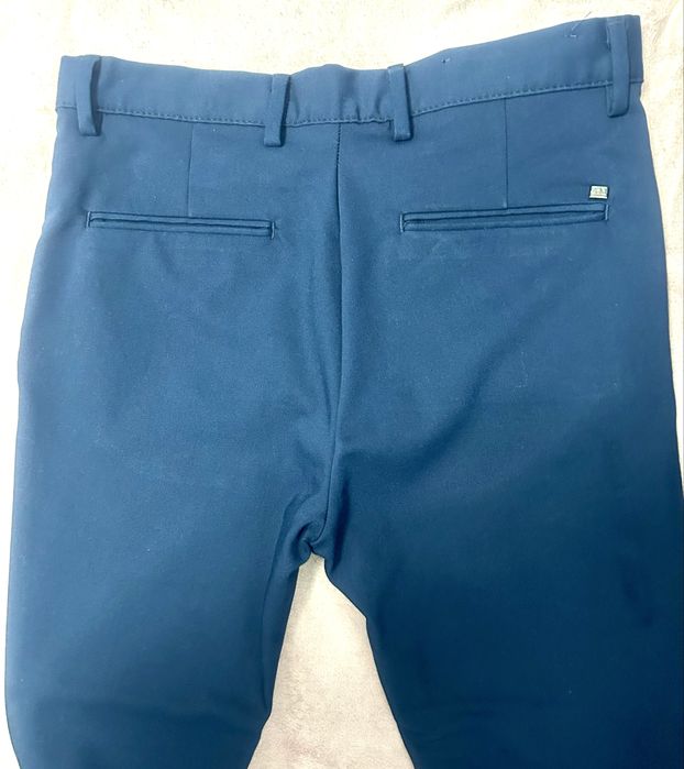 Pantaloni barbati office/casual albastri Zara