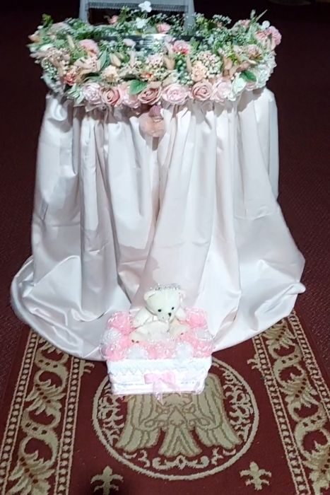 Decor floral botez fetiță