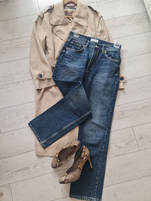 Сет Zara  НОВИ, тренчкот, дънки