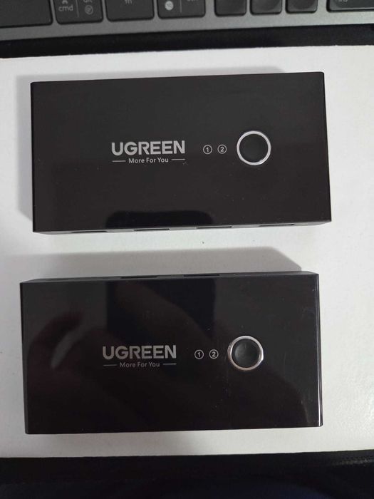 Switch USB - Comutator Usb Kvm 2x4 Ugreen Usb 3.0 cu Cablu USB 3.0 T-T 5m Negru, Delock 85064,