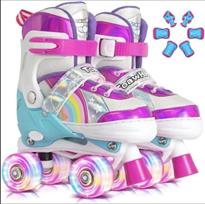 Role copii Shiny cu 4 roti cu lumini