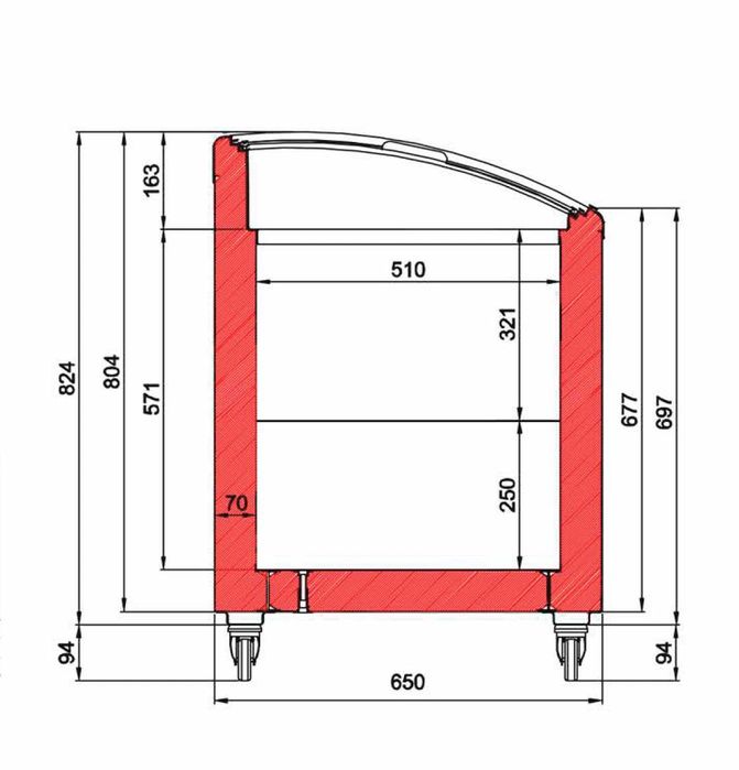 Lada Congelare Tefcold Danemarca Cosuri si LED / NOU