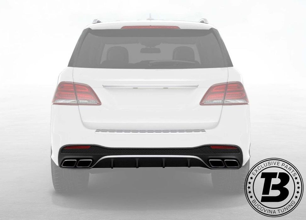 Difuzor Bara Spate cu Ornamente compatibil cu Mercedes GLE W166 AMG Design