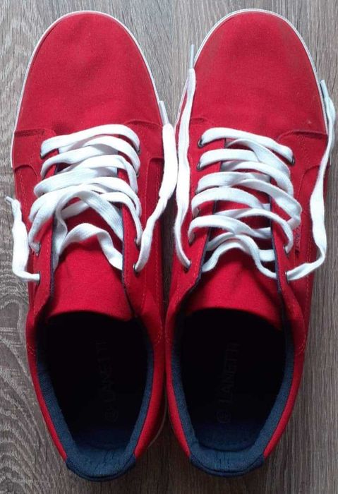 Vand pantofi  barbati din material textil rosu, marca Lanetti.