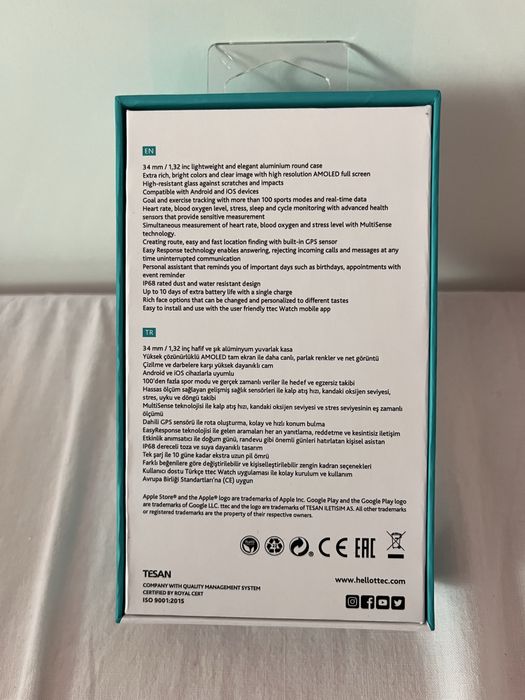 Smart часовник ttec Tempus Pro 34mm AMOLED Screen