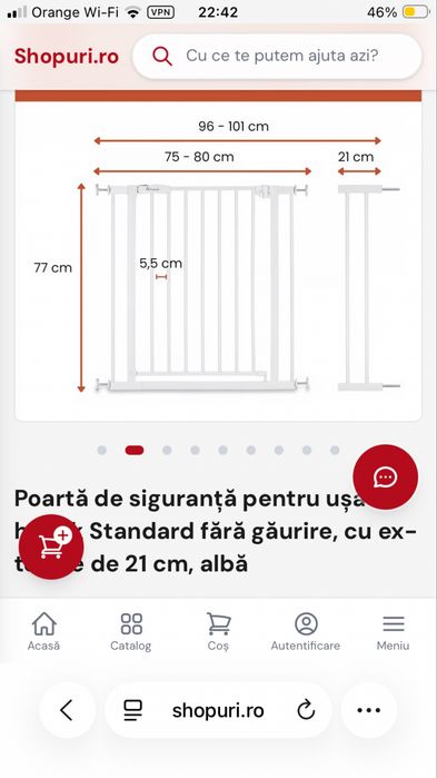 Poarta de siguranta pentru copii Hauck