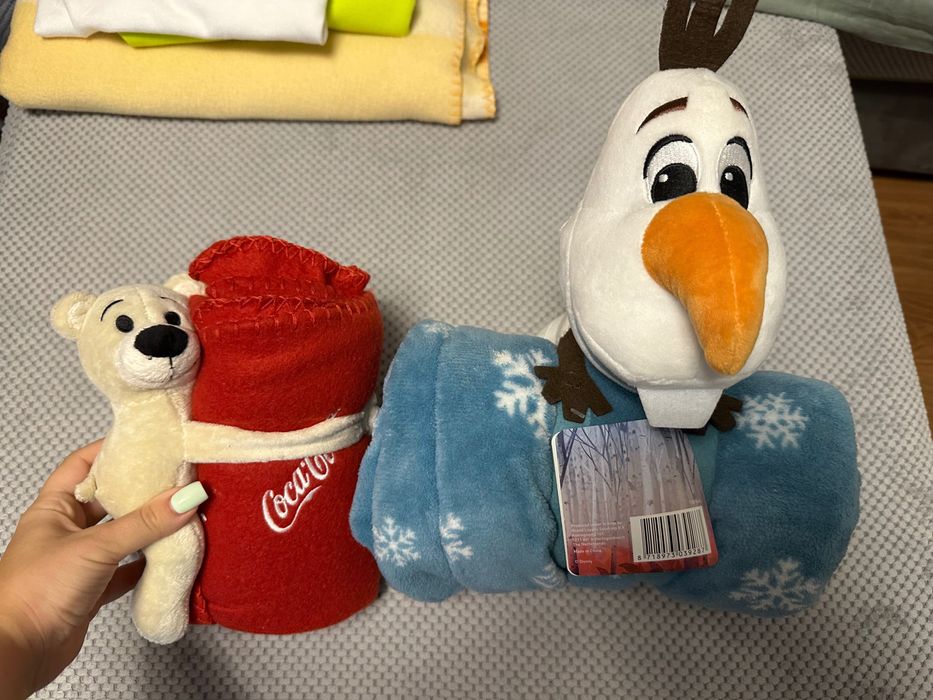 Детски одеала с плюшена играчка