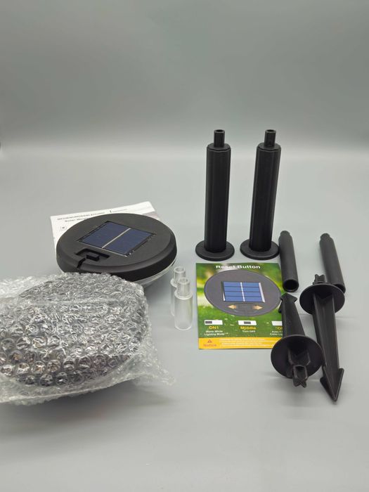 Соларни LED градински лампи с цветно и бяло осветление/2бр.!Топ цена!