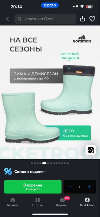 Сапоги детские Nordman rocket