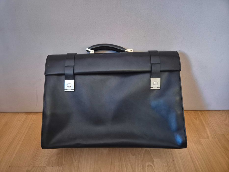 Servietă bărbați din piele naturală, handmade in Italy, large