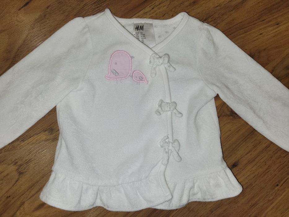Бял комплект H&M, 4-6 месеца