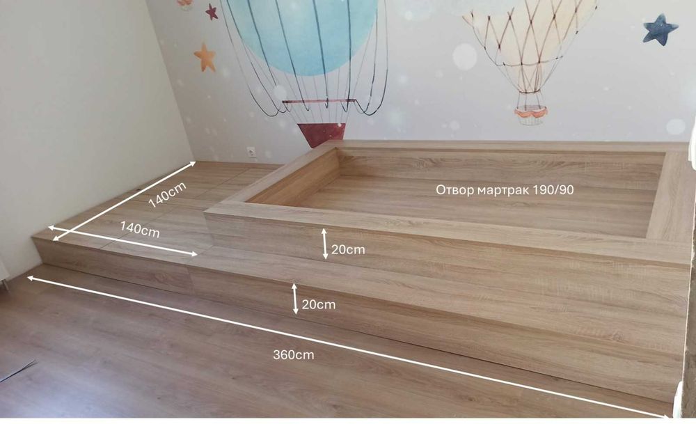 Легло по поръчка с ракли