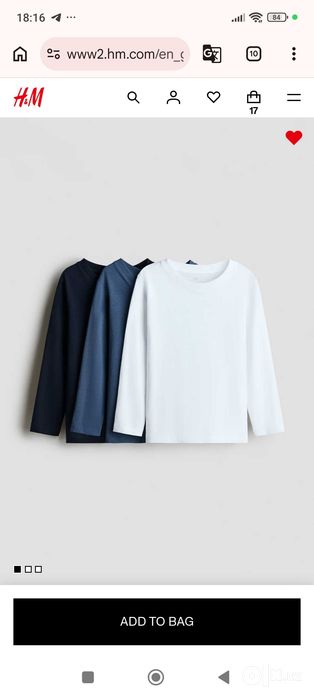 Лонгсливы для мальчиков 6-8 лет. H&M Англия. Новые.