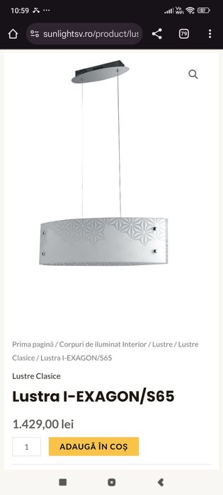 Vand lustra led Luce Design I-EXAGON/S65 40w